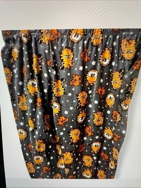 Womens Garfield-Style Grey and Orange Pajama Pants